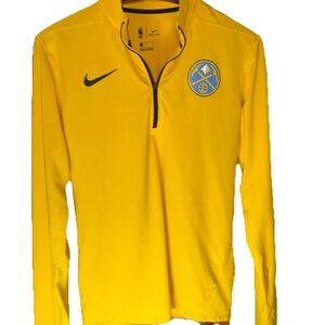 Nike Dri-FIT Yellow NBA Pullover Denver Nuggets Size S.